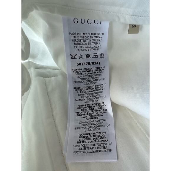 Gucci Double G Embroidery Men’s Short Pants White 32 US/48 Eu 746847 NWT $1250 - Picture 11 of 14